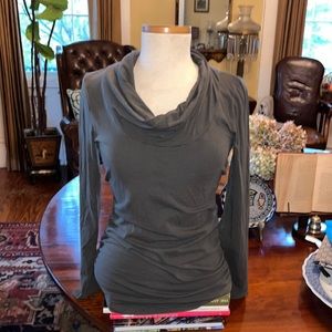 CAbi Twisted Cowl Neck Long Sleeve Knit Top